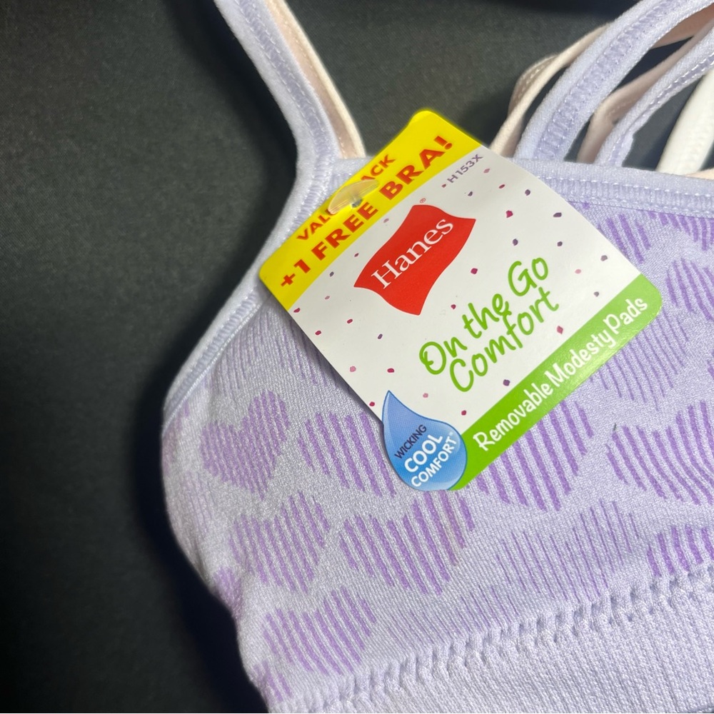 Hanes 3 Pack T-Back Bra, Sz S NWT - Picture 3 of 7